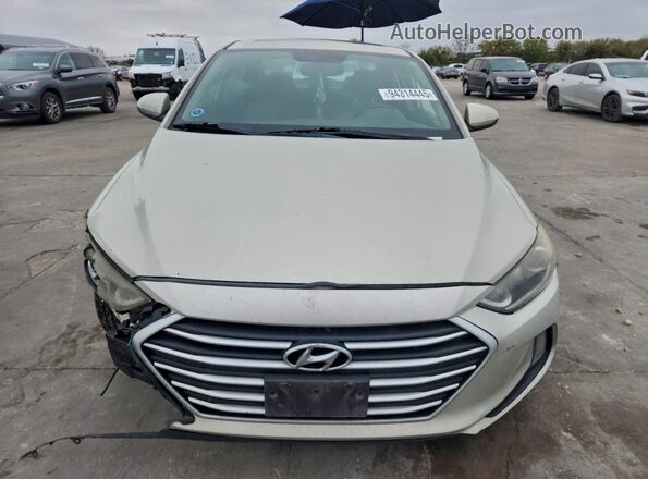 KMHD84LFXJU638327 2018 HYUNDAI ELANTRA Beige Vista frontal