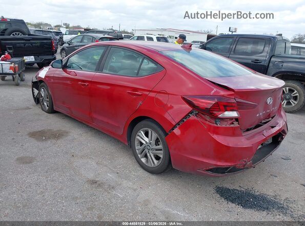 KMHD84LFXKU737165 2019 HYUNDAI ELANTRA Red Trasero izquierdo