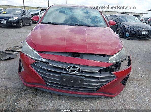 KMHD84LFXKU737165 2019 HYUNDAI ELANTRA Red Vista del cuadro de instrumentos