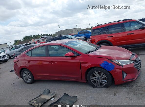 KMHD84LFXKU737165 2019 HYUNDAI ELANTRA Red Vista interior trasera