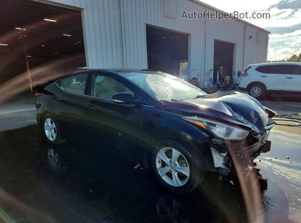 KMHDH4AE5GU607635 2016 HYUNDAI ELANTRA Black Przód prawy