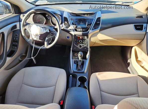 KMHDH4AE5GU607635 2016 HYUNDAI ELANTRA Black Widok deski rozdzielczej