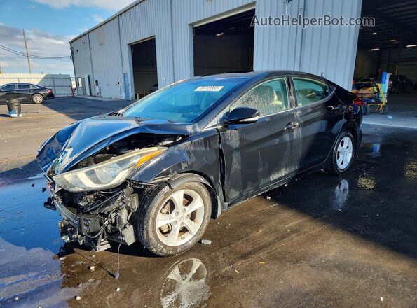 KMHDH4AE5GU607635 2016 HYUNDAI ELANTRA Black Przód lewy