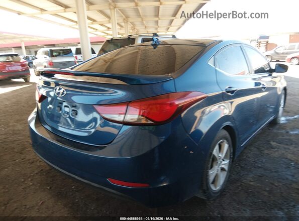 KMHDH4AE6GU491541 2016 HYUNDAI ELANTRA Синий Задняя правая четверть