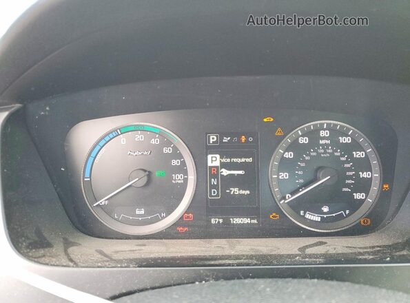 KMHE24L12GA019970 2016 HYUNDAI SONATA Silver Vista del cuadro de instrumentos