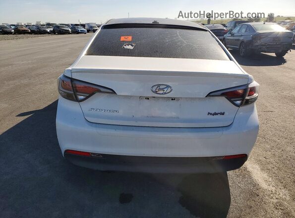 KMHE24L17HA058099 2017 HYUNDAI SONATA Белый Вид сзади