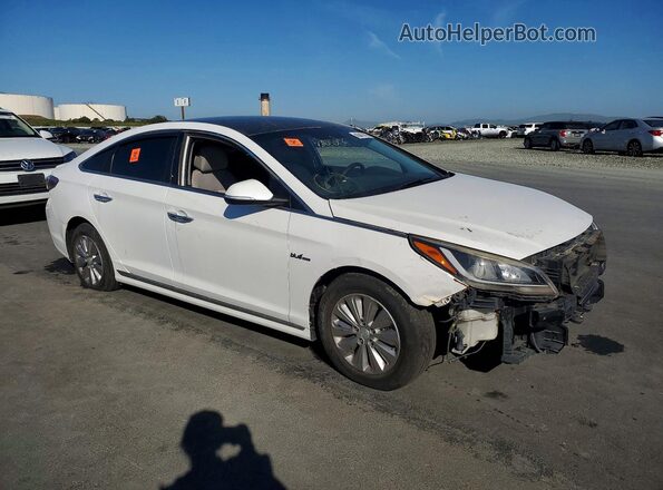KMHE24L17HA058099 2017 HYUNDAI SONATA Белый Передняя правая четверть