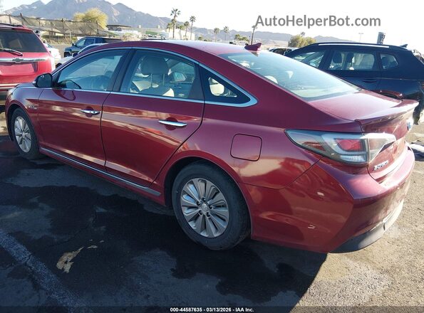 KMHE24L19GA040976 2016 HYUNDAI SONATA HYBRID Красный Задняя левая четверть