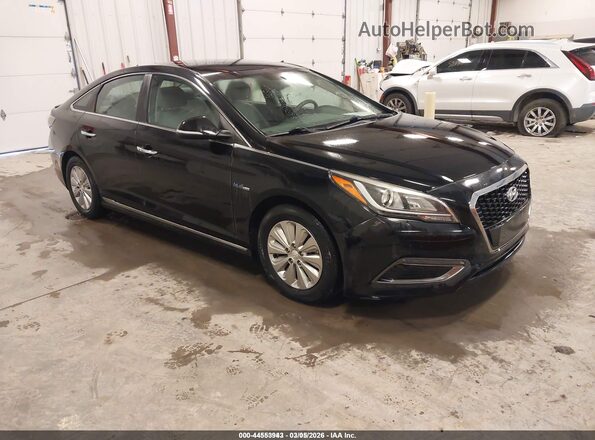 KMHE24L31HA066541 2017 HYUNDAI SONATA HYBRID Черный Передняя правая четверть