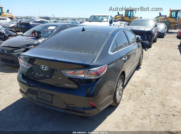 KMHE24L32KA091147 2019 HYUNDAI SONATA HYBRID Black Հետևի աջ