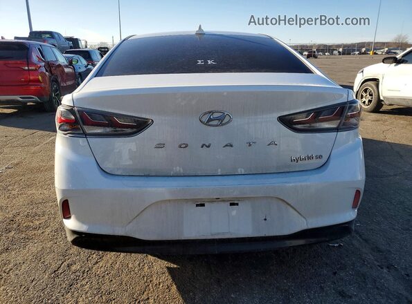 KMHE24L37KA089474 2019 HYUNDAI SONATA White Вид ззаду