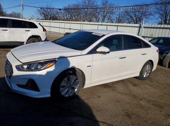 KMHE24L37KA089474 2019 HYUNDAI SONATA White Передня ліва чверть