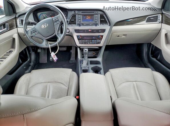 KMHE34L13GA018193 2016 HYUNDAI SONATA Red Vista del salpicadero