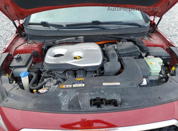 KMHE34L13GA018193 2016 HYUNDAI SONATA Red Vista interior trasera