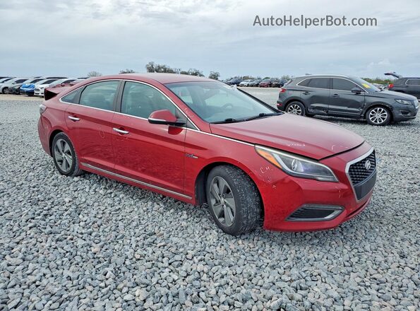 KMHE34L13GA018193 2016 HYUNDAI SONATA Red Delantero derecho