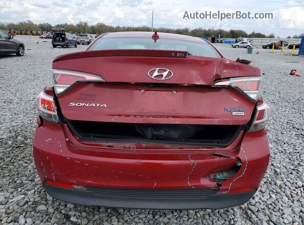 KMHE34L13GA018193 2016 HYUNDAI SONATA Red Vista trasera