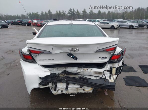 KMHE34L16HA057409 2017 HYUNDAI SONATA HYBRID Белый Вид спереди