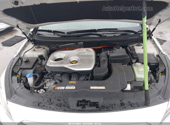 KMHE34L16HA057409 2017 HYUNDAI SONATA HYBRID Белый Вид сзади