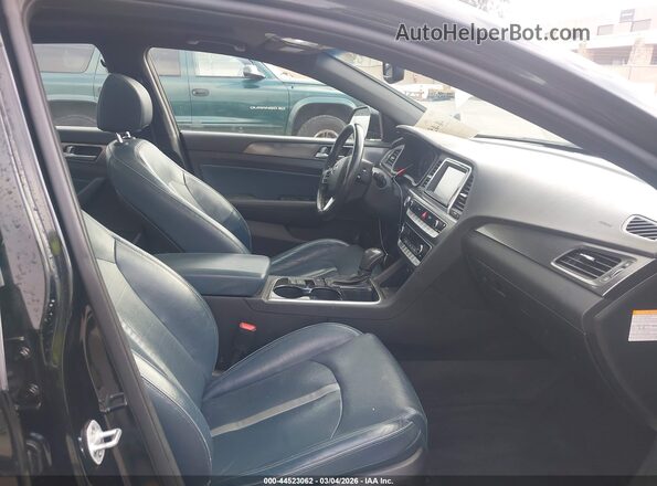 KMHE34L34KA092636 2019 HYUNDAI SONATA HYBRID Black Widok wnętrza z przodu