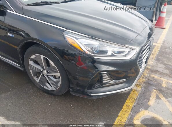 KMHE34L34KA092636 2019 HYUNDAI SONATA HYBRID Black Widok z przodu