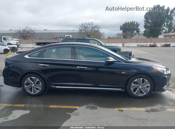 KMHE34L34KA092636 2019 HYUNDAI SONATA HYBRID Black Widok wnętrza z tyłu