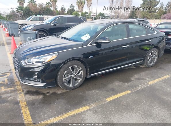 KMHE34L34KA092636 2019 HYUNDAI SONATA HYBRID Black Przód lewy