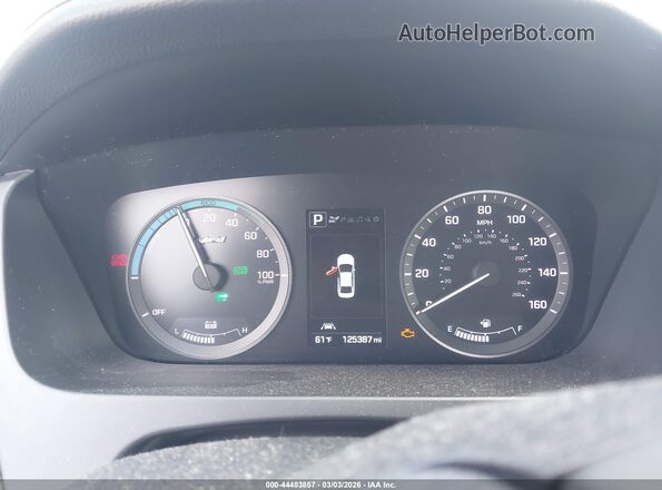 KMHE34L36HA068816 2017 HYUNDAI SONATA HYBRID Серый Вид задних сидений