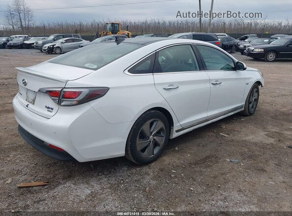KMHE34L38HA062337 2017 HYUNDAI SONATA HYBRID Белый Задняя правая четверть