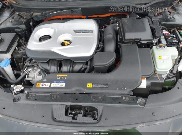 KMHE54L27HA071371 2017 HYUNDAI SONATA PLUG-IN HYBRID Черный Вид сзади