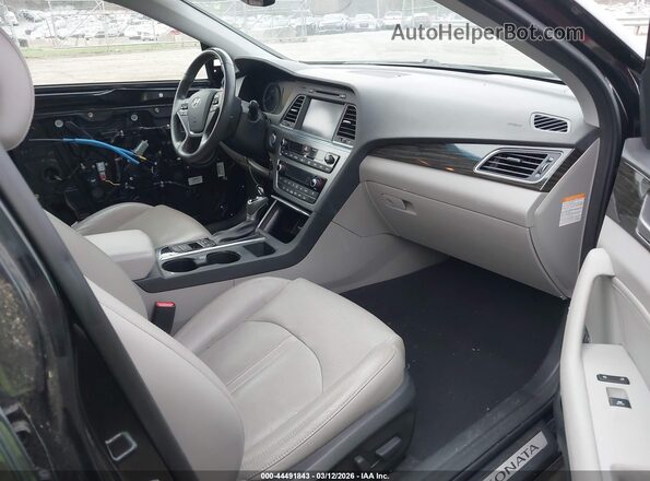 KMHE54L27HA071371 2017 HYUNDAI SONATA PLUG-IN HYBRID Черный Вид салона спереди