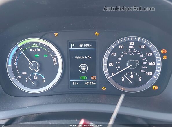 KMHE54L27KA090123 2019 HYUNDAI SONATA PLUG-IN HYBRID Белый Вид задних сидений