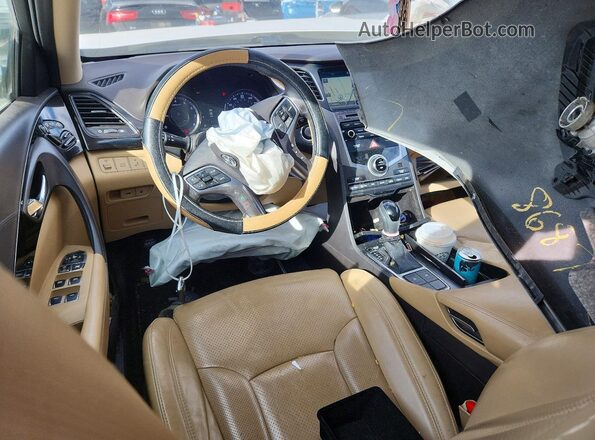 KMHFG4JG0HA572535 2017 HYUNDAI AZERA Белый Вид панели приборов
