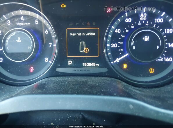 KMHFG4JGXGA509750 2016 HYUNDAI AZERA Белый Вид задних сидений