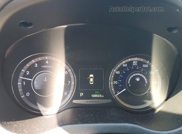 KMHFH4JG2GA527205 2016 HYUNDAI AZERA Brown Instrument cluster view