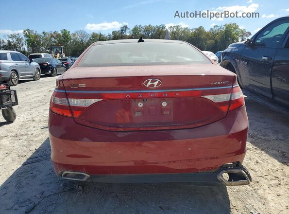 KMHFH4JG7GA525692 2016 HYUNDAI AZERA Red Widok z tyłu