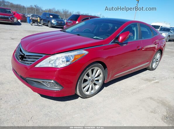 KMHFH4JGXGA508367 2016 HYUNDAI AZERA Red Առջևի ձախ երեք քառորդ տեսարան