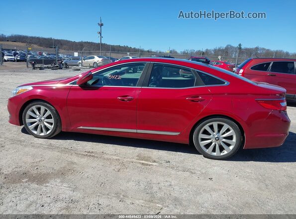 KMHFH4JGXGA508367 2016 HYUNDAI AZERA Red Սալոնի 360 աստիճան տեսք