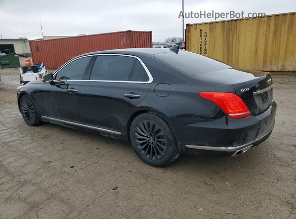 KMHG34JA2HU025826 2017 GENESIS G90 Черный Задняя левая четверть