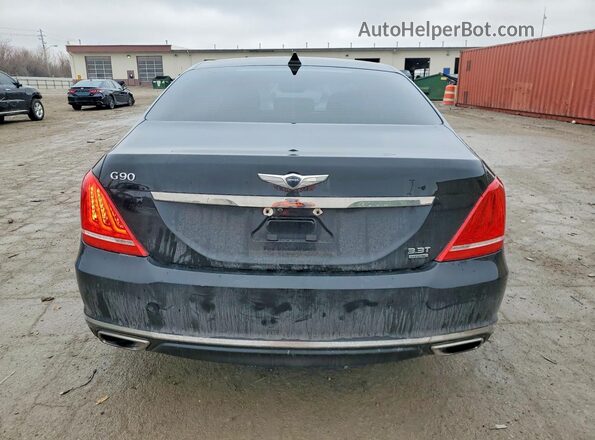 KMHG34JA2HU025826 2017 GENESIS G90 Черный Вид сзади