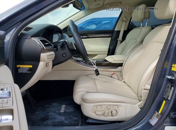 KMHG34JA5HU024248 2017 GENESIS G90 Gray Вид салону спереду