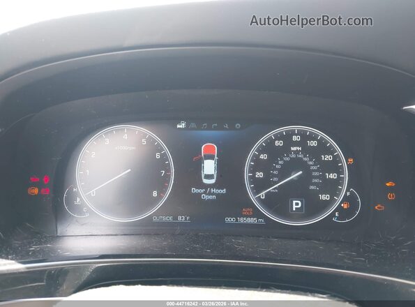 KMHGH4JH2GU103552 2016 HYUNDAI EQUUS White Vista de los asientos traseros