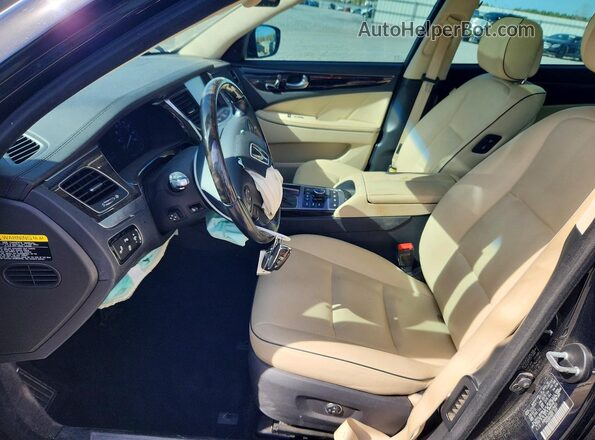 KMHGH4JH8GU104401 2016 HYUNDAI EQUUS Черный Вид салона спереди