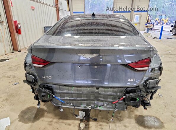 KMHGN4JB2KU296279 2019 GENESIS G80 Серый Вид сзади