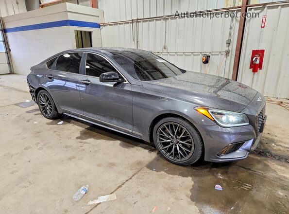 KMHGN4JB2KU296279 2019 GENESIS G80 Серый Передняя правая четверть