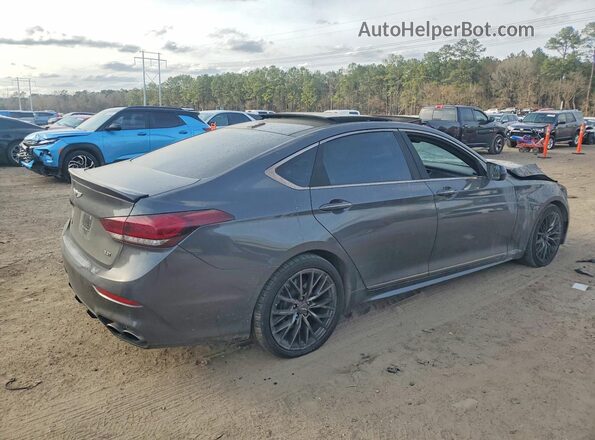 KMHGN4JB4JU215958 2018 GENESIS G80 Серый Задняя правая четверть