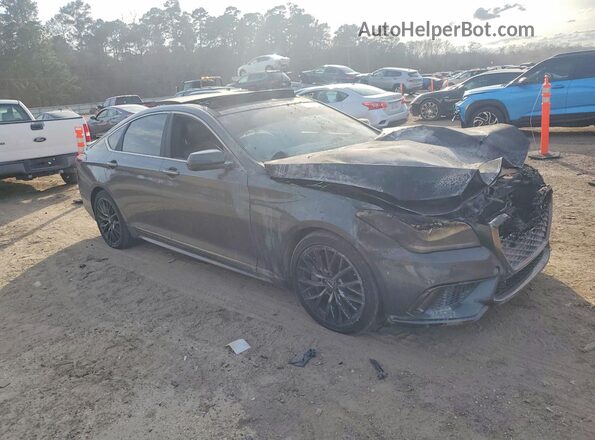 KMHGN4JB4JU215958 2018 GENESIS G80 Серый Передняя правая четверть