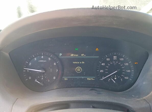 KMHGN4JB5JU255983 2018 GENESIS G80 Black Widok zestawu wskaźników