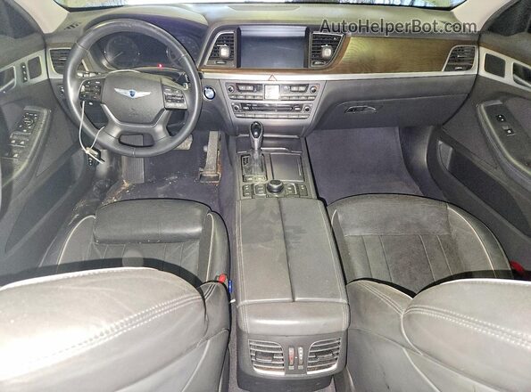 KMHGN4JEXGU128424 2016 HYUNDAI GENESIS Серебряный Вид панели приборов
