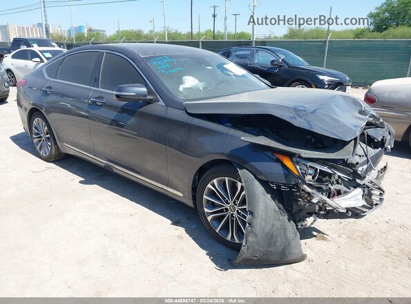 KMHGN4JEXHU190259 2017 GENESIS G80 Blue Delantero derecho
