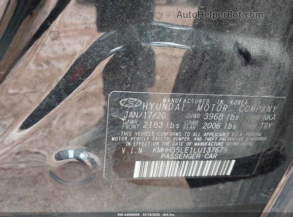 KMHH35LE1LU137679 2020 HYUNDAI ELANTRA GT Black Widok komory silnika
